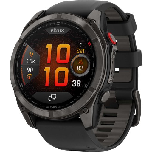 Produktbild von Garmin fenix 8 Pro AMOLED Sapphire GPS Smartwatch - 51mm - Schwarz/Titan Carbongrau DLC Titan