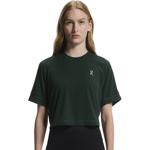 Kuva tuotteesta On Train-T Crop Naisten lyhythihainen paita - Obsidian