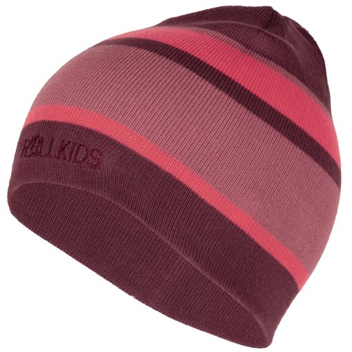 Produktbild von Trollkids Nordland Wenbare Mütze Kinder - Deep Ruby/Pink Salmon/Frozen Berry