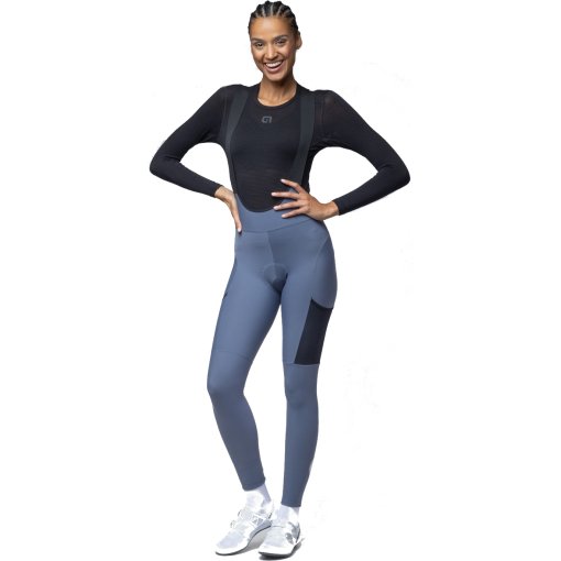 Photo produit de Alé Cuissard à Bretelles Long Femme - OFF ROAD GRAVEL Stones Cargo 2.0 - steel