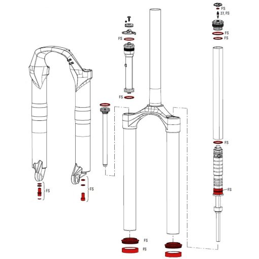 Immagine prodotto da RockShox Service Kit Full Recon Silver Solo Air - 11.4018.015.000