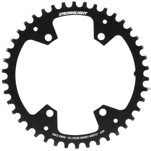 Picture of Stronglight Chainring Shimano Cues U6000 - Narrow Wide | 110BCD | 50mm - 1x9/10/11-speed - black
