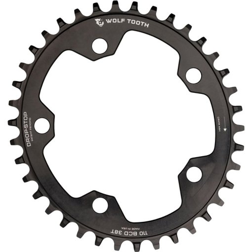 Immagine prodotto da Wolf Tooth Elliptical Single Road/Cyclocross Flattop Chainring 110mm - Drop Stop - black