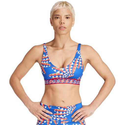 Produktbild von adidas x FARM Rio Sport-BH mit mittlerer Unterstützung Damen - Körbchengröße A-C - bold blue/bliss orange IN3750