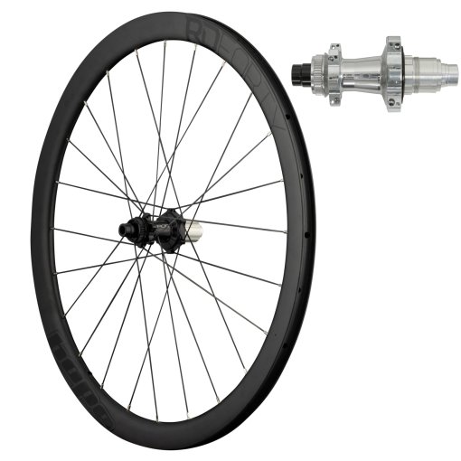 Produktbild von Hope RD40 Pro 5 Straight Pull Hinterrad - 28&quot; | Carbon | Clincher | 24-Loch | Centerlock - 12x142mm - XDR | silber