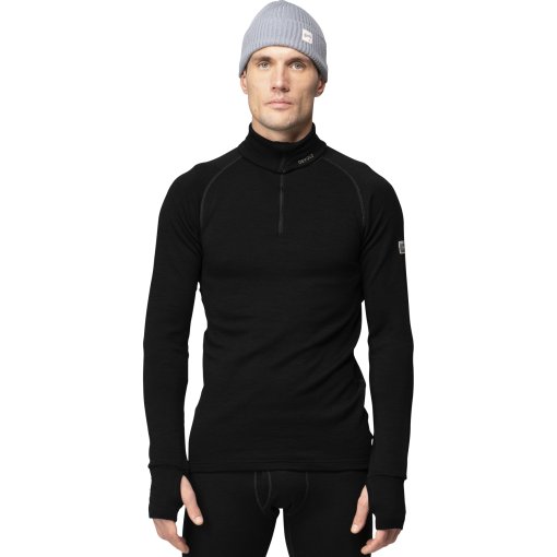 Slika izdelka Devold Expedition Merino 235 Moška spodnja majica z dolgorokavimi rokavi in zadrgo na vratu - 950 Black