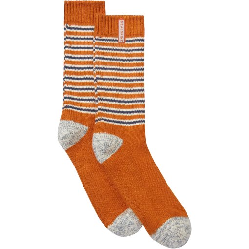 Foto de SealSkinz Calcetines Medianos a Rayas - Oby - Naranja