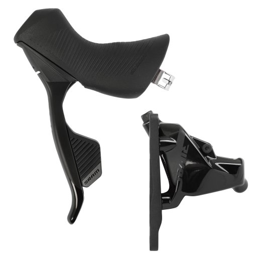 Foto de SRAM Rival eTap AXS HRD Maneta de Freno/Cambio + Freno de Disco Hidráulico - Flat Mount - Izquierdo | Delantero | 2x12 Velocidades - black | 1000mm - Oferta Especial