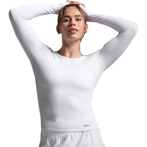 Immagine prodotto da 2XU Maglia Intima Maniche Lunghe Donna - Ignition Grid - white/silver reflective