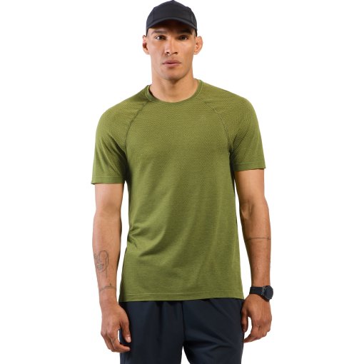 Picture of Odlo Essentials Seamless Running T-Shirt 2.0 Men - guacamole melange