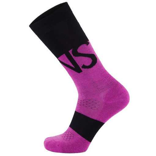 Foto de Mons Royale Calcetines - Ultra Cushion Merino Snow - purple bolt / negro