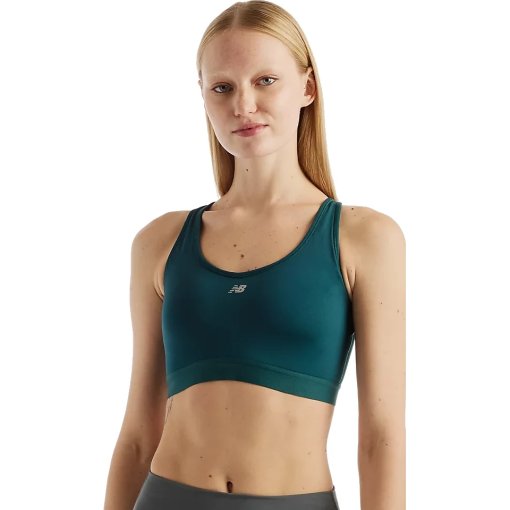 Productfoto van New Balance Essential Hardloop-Beha Dames - Medusa Green