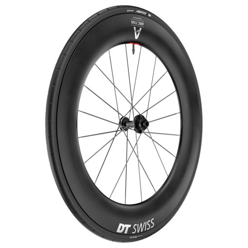 Productfoto van DT Swiss | Continental WTS Wielsysteem - ARC 1100 DICUT DB 85 Voorwiel + AERO 111 Vouwband - 28&quot; | 12x100mm