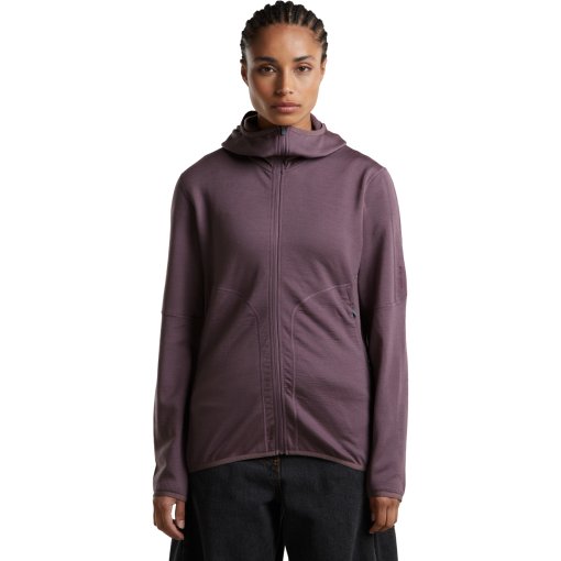 Photo produit de Icebreaker Merino 560 RealFleece™ Elemental Sweat à capuche zippé à manches longues pour femme - Grey Plum