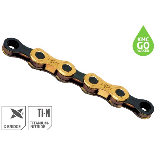 Immagine prodotto da KMC Catena - X - WAXED | TiN Gold | 12 Velocità - oro/nero