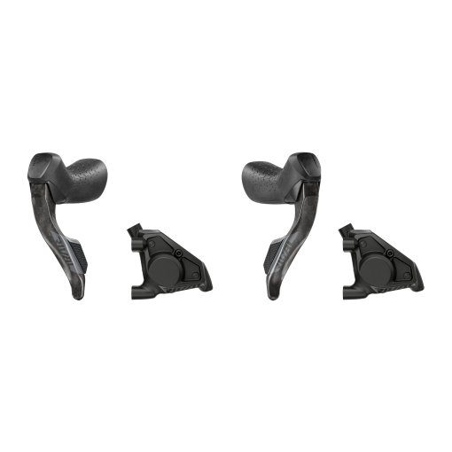 Foto de SRAM Juego de Maneta Freno/Cambio + Freno Disco Hidráulico RIVAL AXS HRD | Flat Mount | E1 - delantero izquierdo / trasero derecho