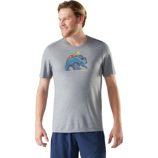 Produktbild von SmartWool Bear Strata Active Graphic Kurzarmshirt Herren - 545 light gray heather