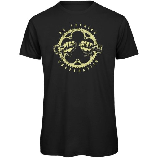 Produktbild von RTTshirts No Fucking Cooperation Fahrrad T-Shirt Herren - schwarz