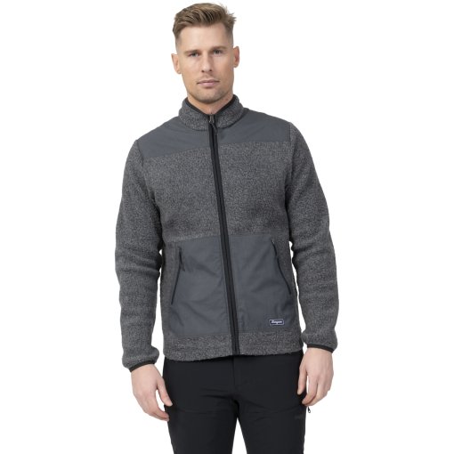 Foto de Bergans Chaqueta Hombre - Nordmarka ReWool Pile Midlayer - solid dark grey/dark shadow grey