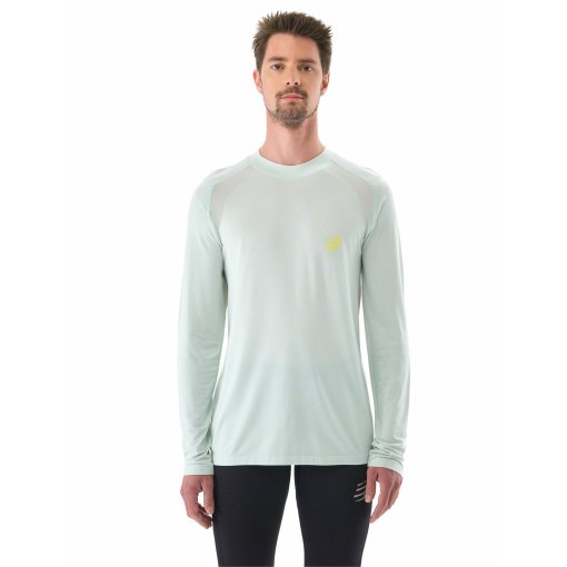 Photo produit de Compressport T-Shirt Manches Longues Homme - Performance Running - ice flow/poseidon