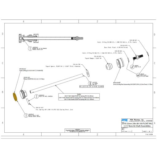 Foto de FOX Q-Ring ((-212) 0.139 C.S. x 0.859 ID) for FLOAT NA2 Air Spring Shaft - 035-00-212