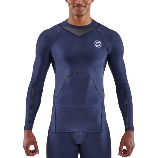 Foto de SKINS 3-Series Camiseta de Manga Larga Hombre - Navy Blue