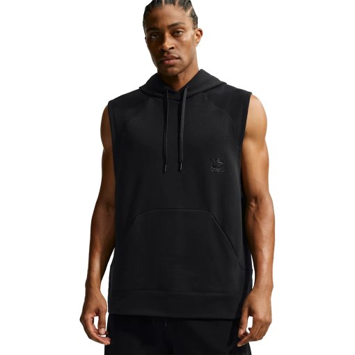 Productfoto van Nike NAC Dri-FIT Fleece Zonder mouwen hoodie voor heren - zwart/zwart IQ5551-010