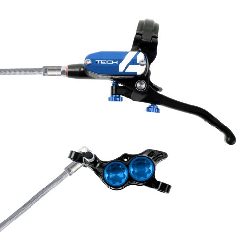 Immagine prodotto da Hope Tech 4 E4 Freno a Disco - Acciaio Intrecciato - nero/blu - Leva sinistra