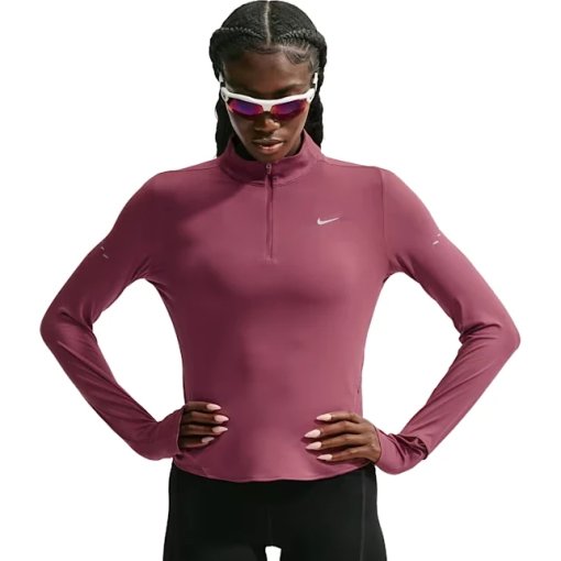 Billede af Nike Swift Dri-FIT UV-Løbetrøje med kvartlynlås til damer - pink smoke HQ0499-654