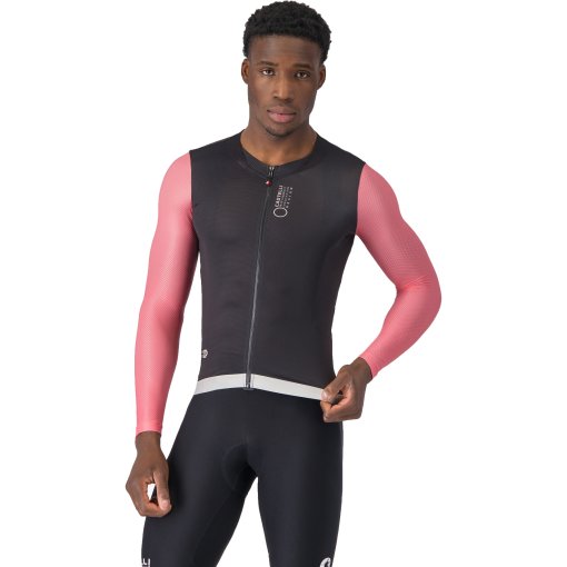 Photo produit de Castelli Corretto Maillot à manches longues pour hommes - black/rosa giro-silver moon 010