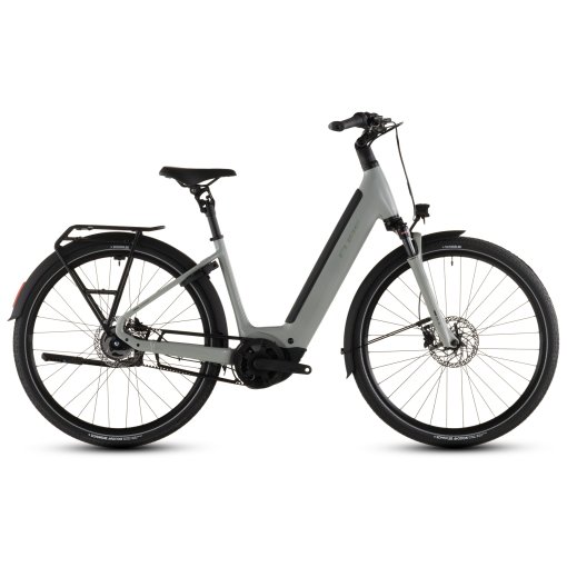 Picture of CUBE SUPREME HYBRID Deluxe ONE 600 - Easy Entry - Electric Bike - 2026 - 26“ – ashgreen / chrome