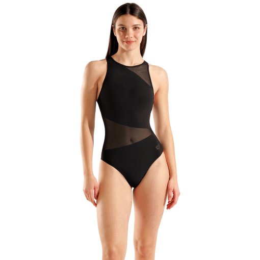Foto de arena Traje de Baño Mujer - Feel Mesh Angle Vent Back - Negro