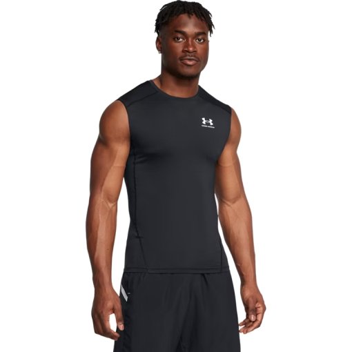 Produktbild von Under Armour HeatGear® Armour Ärmelloses Shirt Herren - Black/White - 002