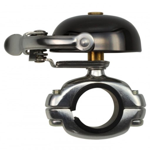 Productfoto van Crane Bell Co. Mini Suzu Fietsbel - Die Cast Mount - neo black