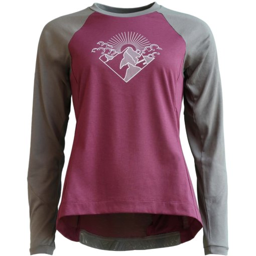 Produktbild von Zimtstern PureFlowz Langarm MTB-Shirt Damen - Windsor Wine/Dusty Olive