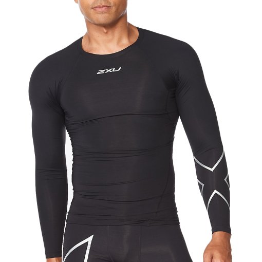 Immagine prodotto da 2XU Maglietta Maniche Lunghe Uomo - Core Compression - nero/argento