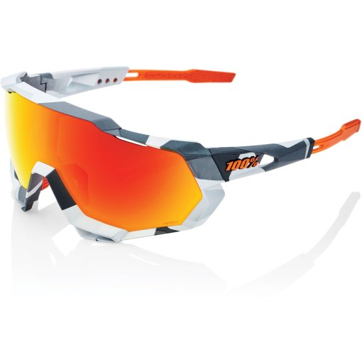 Foto de 100% Gafas - Speedtrap - Soft Tact Grey Camo - HiPER Red Multilayer Mirror | Clear