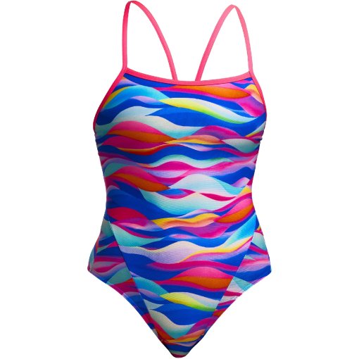 Photo produit de Funkita Single Strap Eco Maillot de bain une pièce pour femmes - Royal Wave