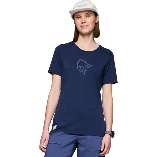 Produktbild von Norrona femund equaliser merino T-Shirt Damen - Indigo Night