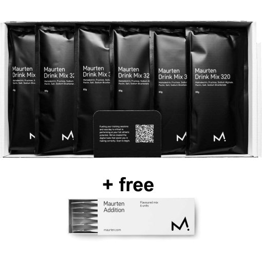 Produktbild von MAURTEN Drink Mix 320 - Hydrogel-Getränkepulver - 14x83g + gratis Addition - 6x2g