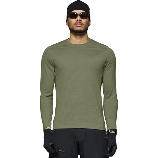 Produktbild von Norrona falketind equaliserUll Langarm-Unterhemd Herren - Deep Lichen Green