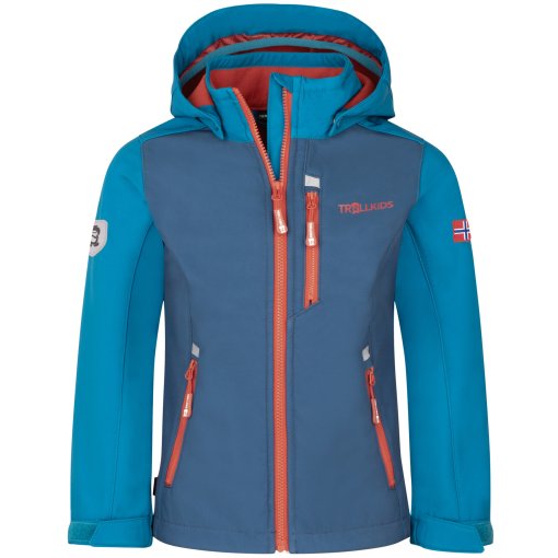 Photo produit de Trollkids Veste Enfant - Balestrand - Summernight Blue/Mystic Blue/Red Clay