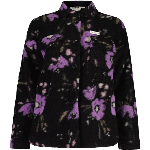 Foto de Maloja Chaqueta Mujer - MoliniM. Wool Mix - deep black brushflower 1113