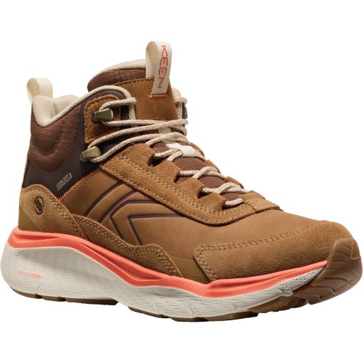 Picture of KEEN Leiki Leather Mid Waterproof Shoes Women - Chipmunk/Birch