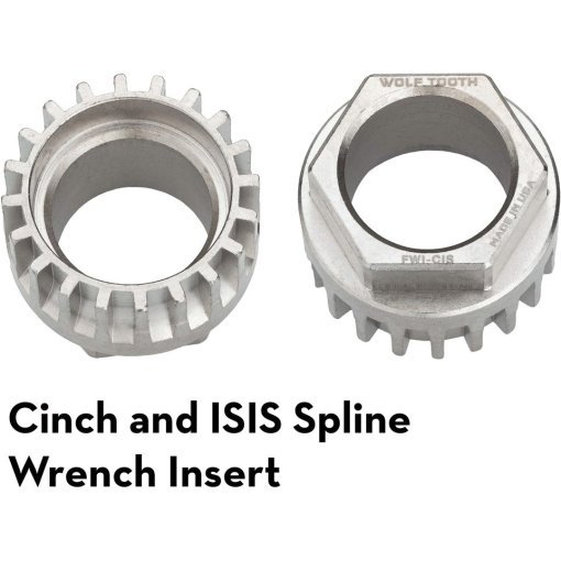Immagine prodotto da Wolf Tooth Ultralight ISIS Spline &amp; Race Face Cinch Wrench Insert FWI-CIS