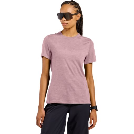 Photo produit de Odlo T-Shirt Femme - Ascent Merino-Blend 130 - hyper pink