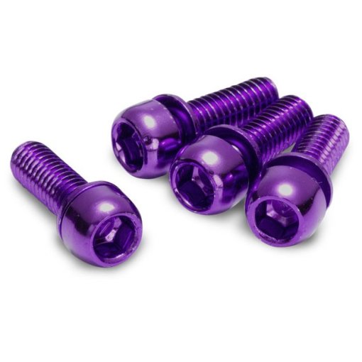 Produktbild von Reverse Components Schrauben-Set für Bremsadapter - M6x18mm - violett