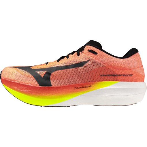 Photo produit de Mizuno Hyperwarp Elite Chaussures running unisexes - Lava Orange/Black/Lightning Yellow