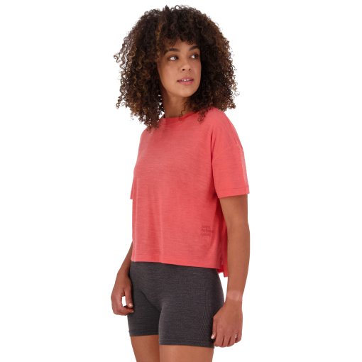 Photo produit de Mons Royale T-Shirt Femme - Zephyr Merino Tencel™ Boxy - watermelon