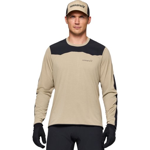 Picture of Norrona skibotn equaliser tech Long sleeve Shirt Men - Winter Twig/Caviar Black